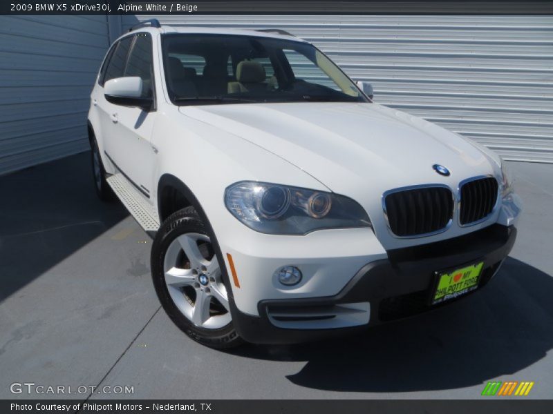 Alpine White / Beige 2009 BMW X5 xDrive30i