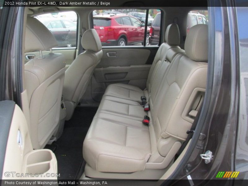 Dark Amber Metallic / Beige 2012 Honda Pilot EX-L 4WD