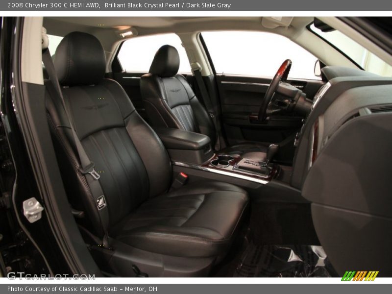 Brilliant Black Crystal Pearl / Dark Slate Gray 2008 Chrysler 300 C HEMI AWD