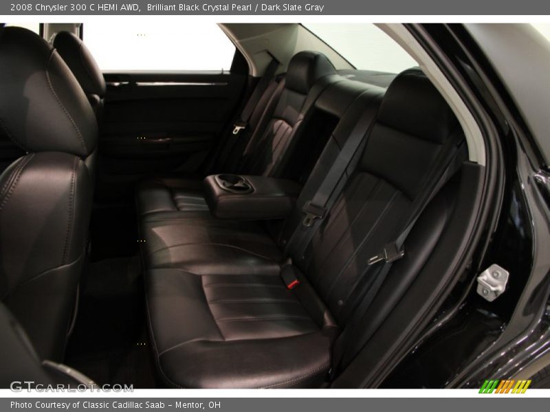 Brilliant Black Crystal Pearl / Dark Slate Gray 2008 Chrysler 300 C HEMI AWD