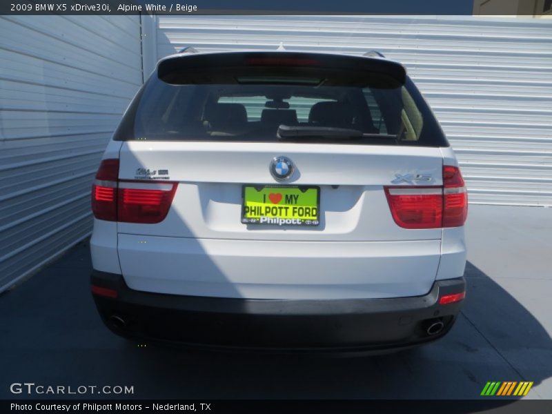 Alpine White / Beige 2009 BMW X5 xDrive30i