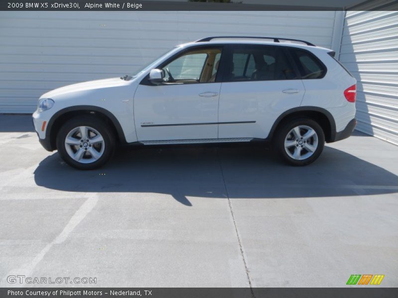 Alpine White / Beige 2009 BMW X5 xDrive30i