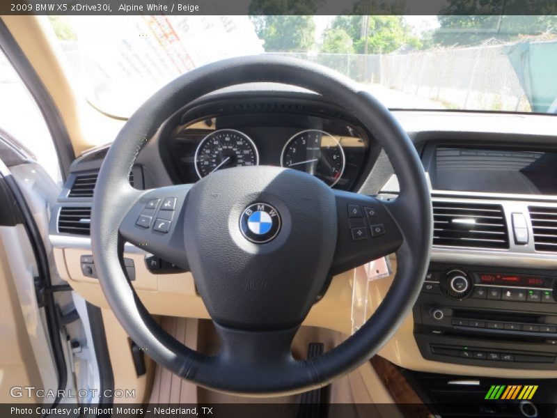 Alpine White / Beige 2009 BMW X5 xDrive30i