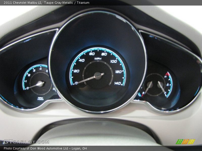 Taupe Gray Metallic / Titanium 2011 Chevrolet Malibu LS