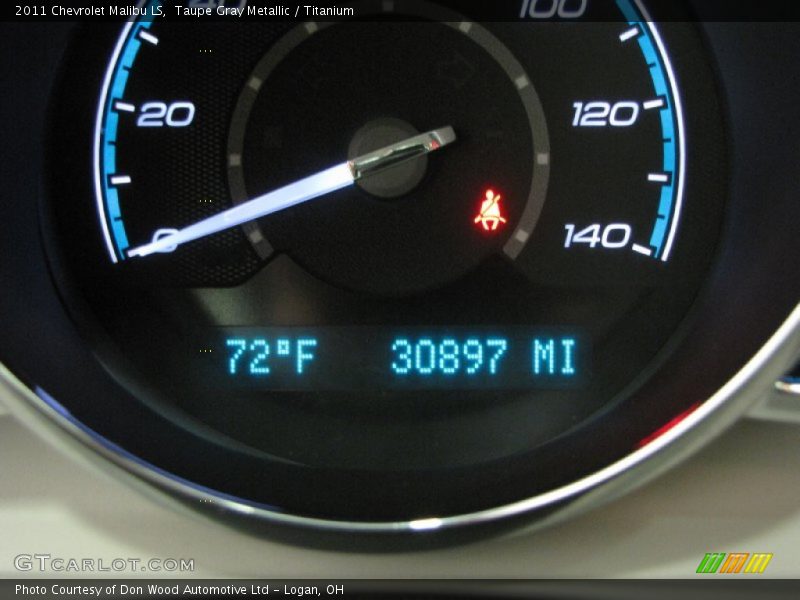 Taupe Gray Metallic / Titanium 2011 Chevrolet Malibu LS