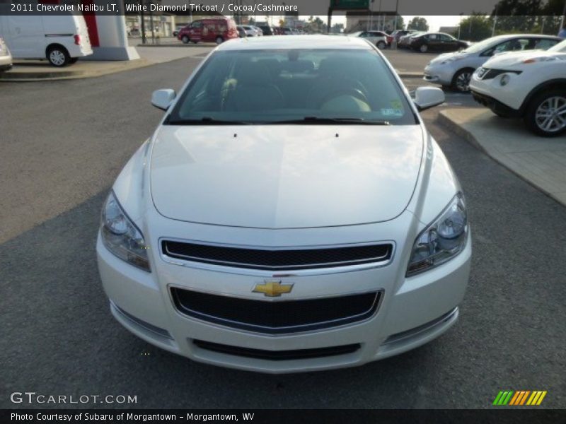 White Diamond Tricoat / Cocoa/Cashmere 2011 Chevrolet Malibu LT