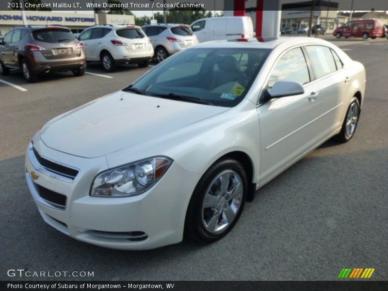 White Diamond Tricoat / Cocoa/Cashmere 2011 Chevrolet Malibu LT