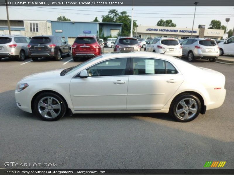 White Diamond Tricoat / Cocoa/Cashmere 2011 Chevrolet Malibu LT