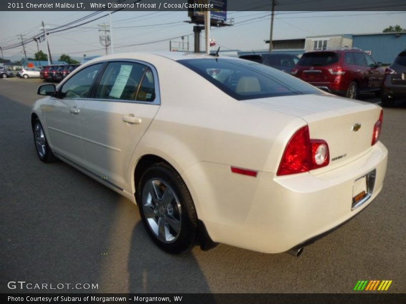 White Diamond Tricoat / Cocoa/Cashmere 2011 Chevrolet Malibu LT