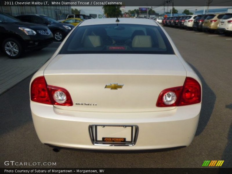 White Diamond Tricoat / Cocoa/Cashmere 2011 Chevrolet Malibu LT