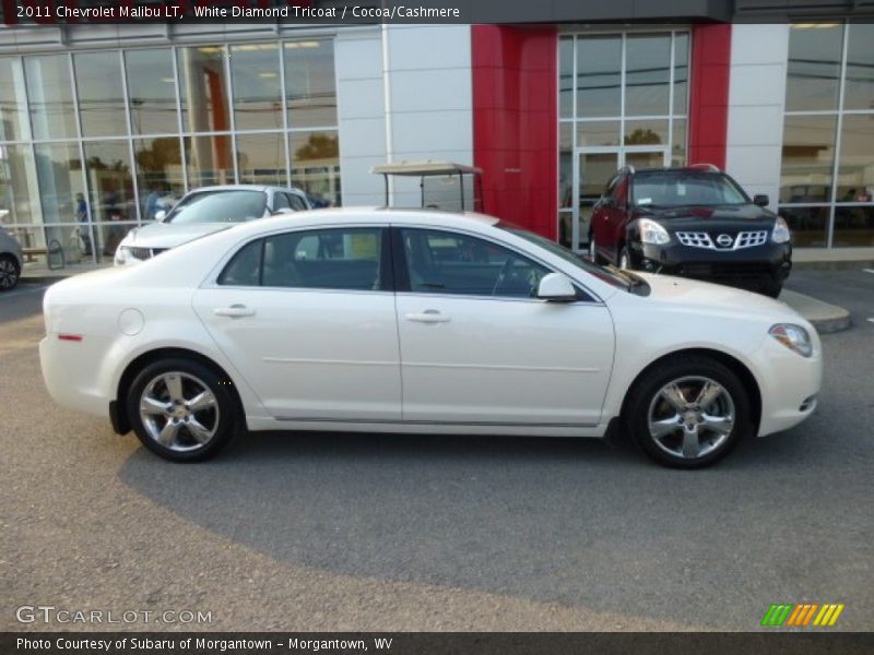White Diamond Tricoat / Cocoa/Cashmere 2011 Chevrolet Malibu LT