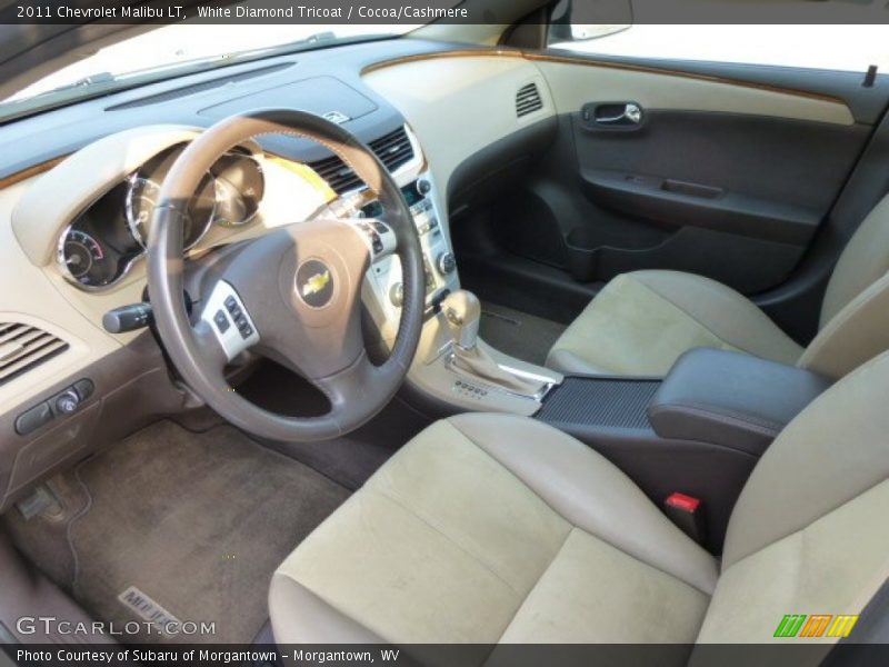 White Diamond Tricoat / Cocoa/Cashmere 2011 Chevrolet Malibu LT