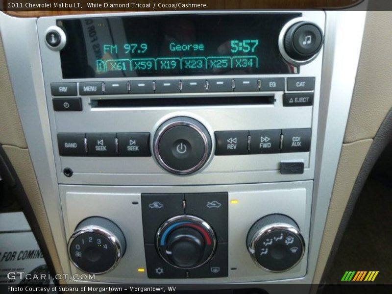 White Diamond Tricoat / Cocoa/Cashmere 2011 Chevrolet Malibu LT