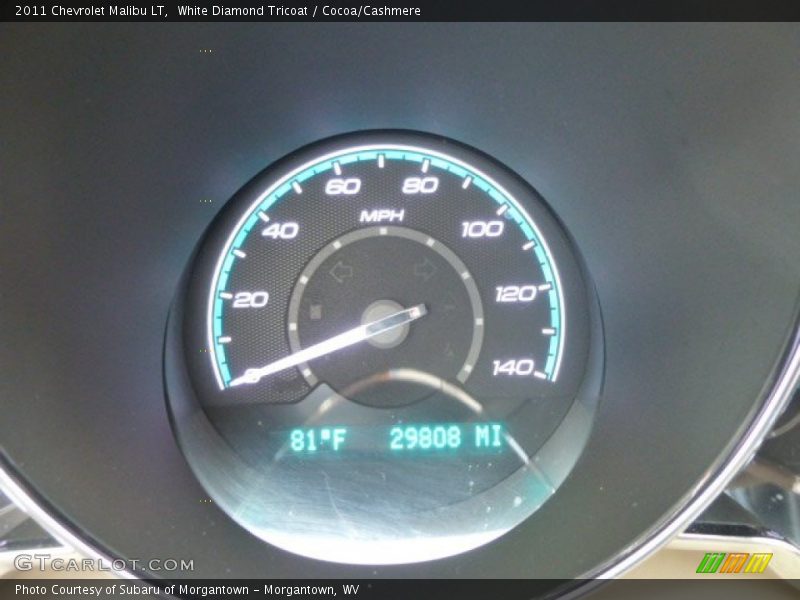 White Diamond Tricoat / Cocoa/Cashmere 2011 Chevrolet Malibu LT