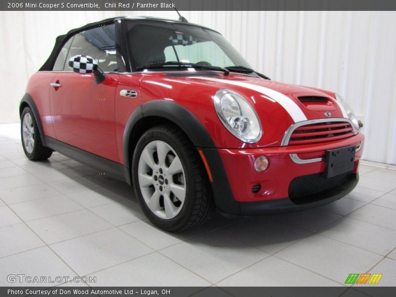 Chili Red / Panther Black 2006 Mini Cooper S Convertible