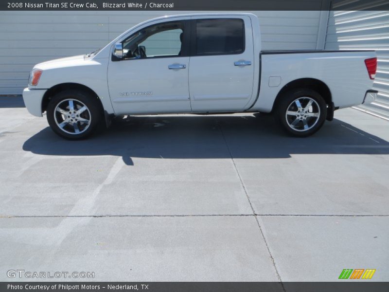 Blizzard White / Charcoal 2008 Nissan Titan SE Crew Cab