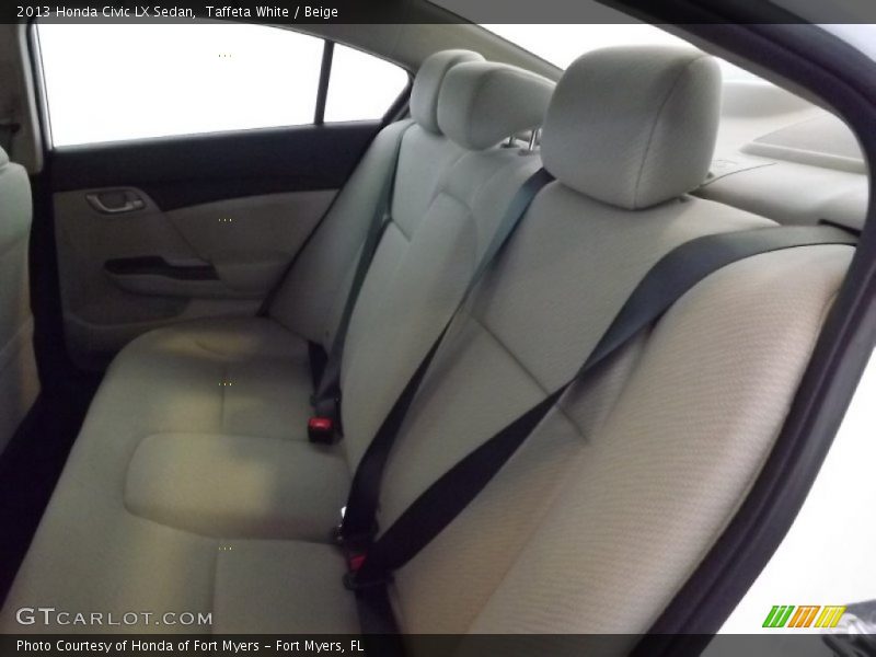 Taffeta White / Beige 2013 Honda Civic LX Sedan