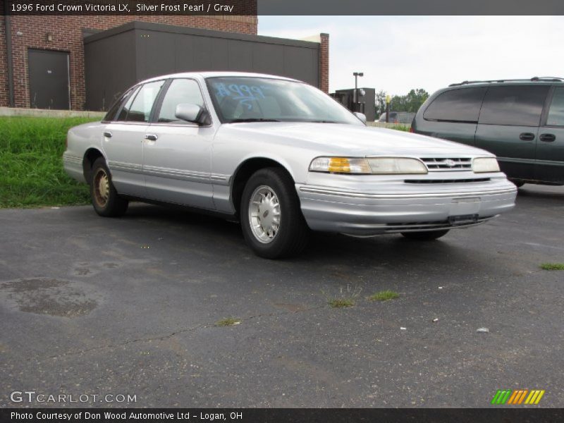 Silver Frost Pearl / Gray 1996 Ford Crown Victoria LX