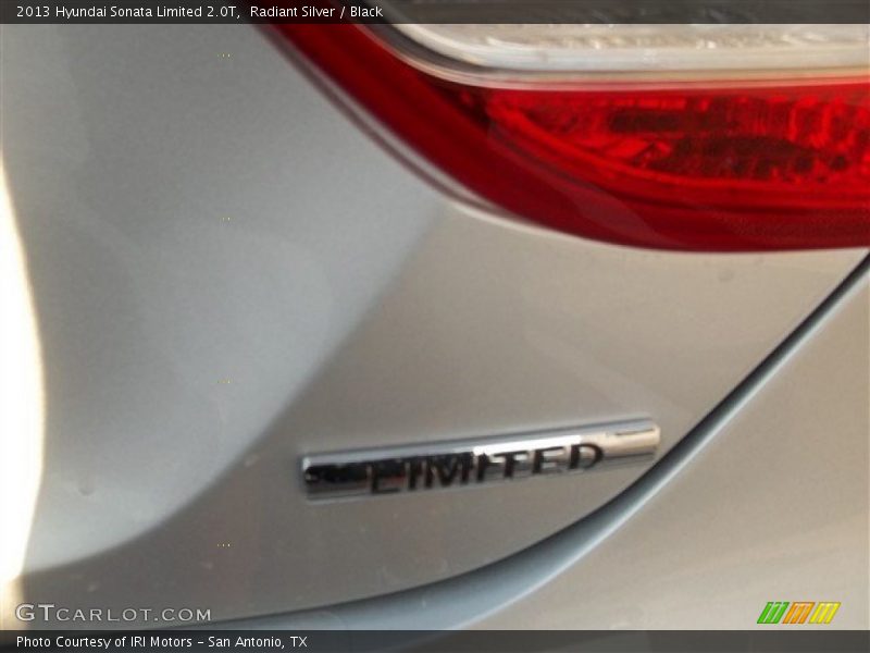 Radiant Silver / Black 2013 Hyundai Sonata Limited 2.0T