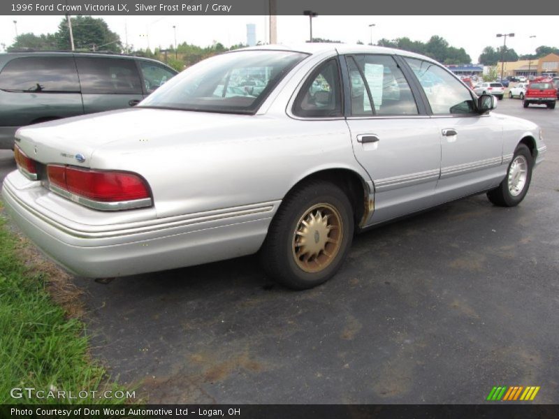 Silver Frost Pearl / Gray 1996 Ford Crown Victoria LX