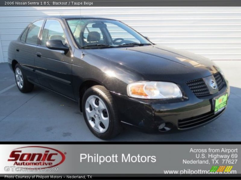 Blackout / Taupe Beige 2006 Nissan Sentra 1.8 S