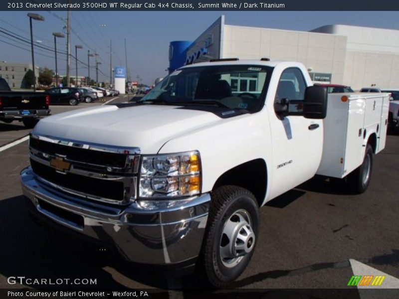 Summit White / Dark Titanium 2013 Chevrolet Silverado 3500HD WT Regular Cab 4x4 Chassis