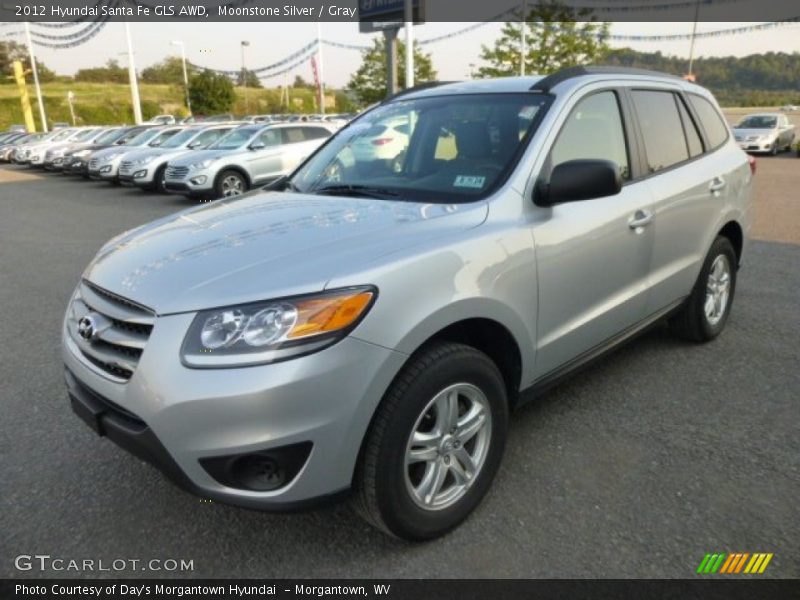 Moonstone Silver / Gray 2012 Hyundai Santa Fe GLS AWD