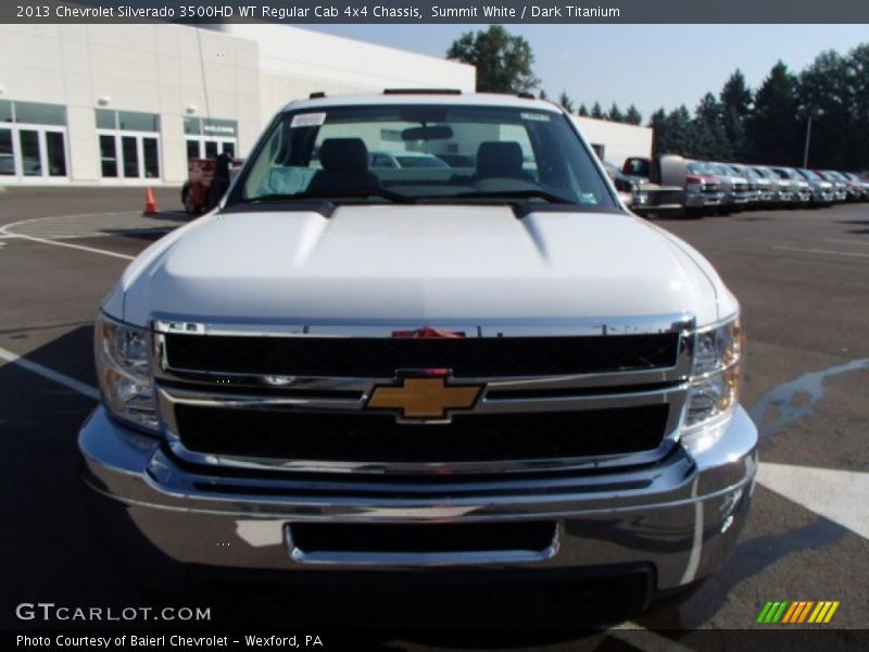 Summit White / Dark Titanium 2013 Chevrolet Silverado 3500HD WT Regular Cab 4x4 Chassis