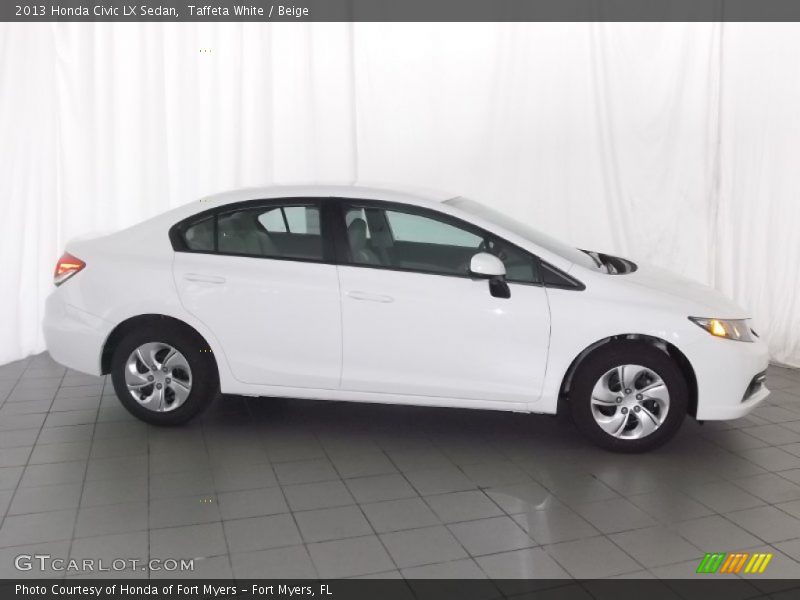 Taffeta White / Beige 2013 Honda Civic LX Sedan