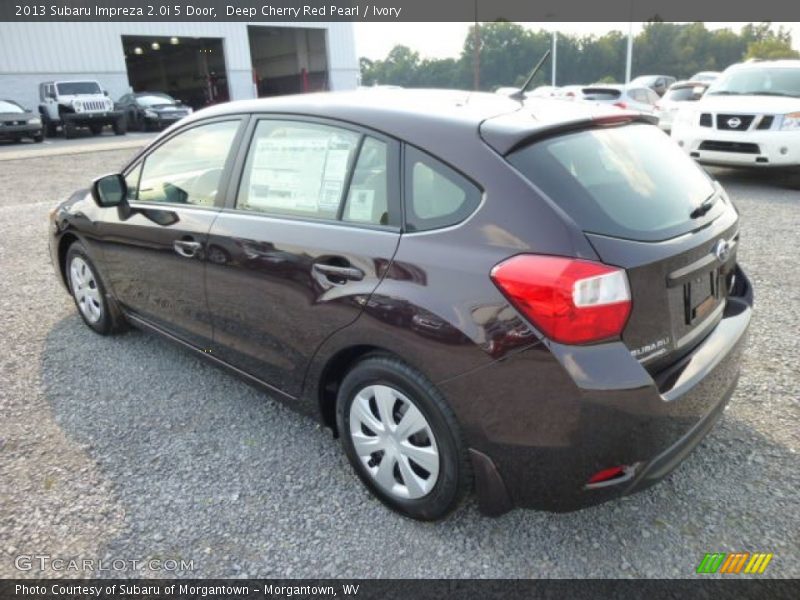 Deep Cherry Red Pearl / Ivory 2013 Subaru Impreza 2.0i 5 Door