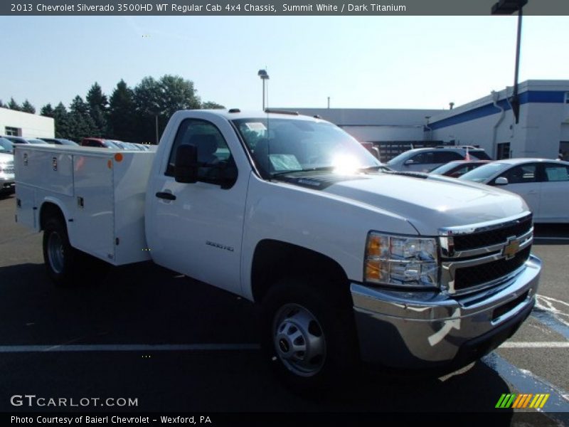 Summit White / Dark Titanium 2013 Chevrolet Silverado 3500HD WT Regular Cab 4x4 Chassis