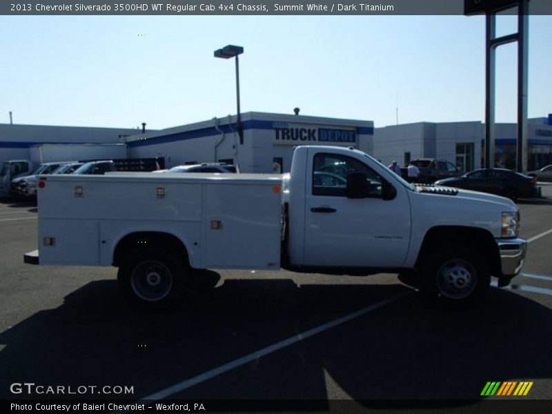 Summit White / Dark Titanium 2013 Chevrolet Silverado 3500HD WT Regular Cab 4x4 Chassis
