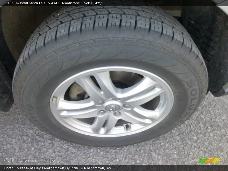 Moonstone Silver / Gray 2012 Hyundai Santa Fe GLS AWD