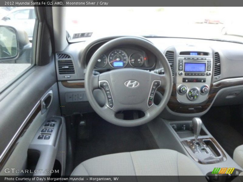 Moonstone Silver / Gray 2012 Hyundai Santa Fe GLS AWD
