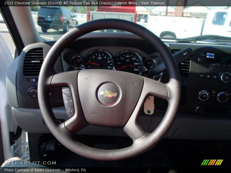 Summit White / Dark Titanium 2013 Chevrolet Silverado 3500HD WT Regular Cab 4x4 Chassis