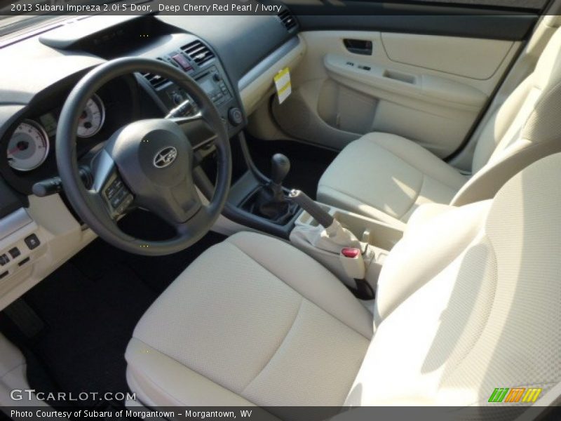 Deep Cherry Red Pearl / Ivory 2013 Subaru Impreza 2.0i 5 Door