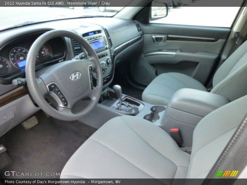 Moonstone Silver / Gray 2012 Hyundai Santa Fe GLS AWD