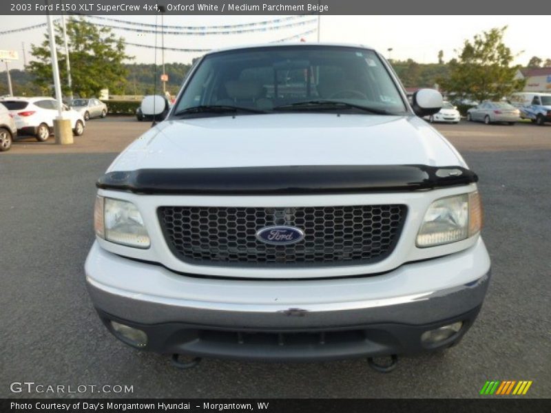 Oxford White / Medium Parchment Beige 2003 Ford F150 XLT SuperCrew 4x4