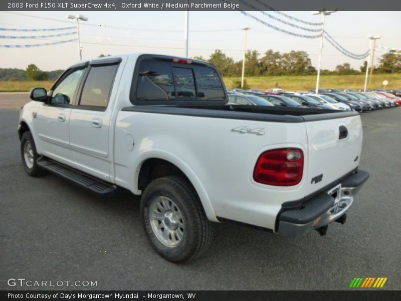 Oxford White / Medium Parchment Beige 2003 Ford F150 XLT SuperCrew 4x4