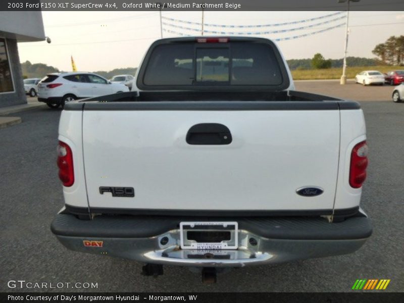 Oxford White / Medium Parchment Beige 2003 Ford F150 XLT SuperCrew 4x4