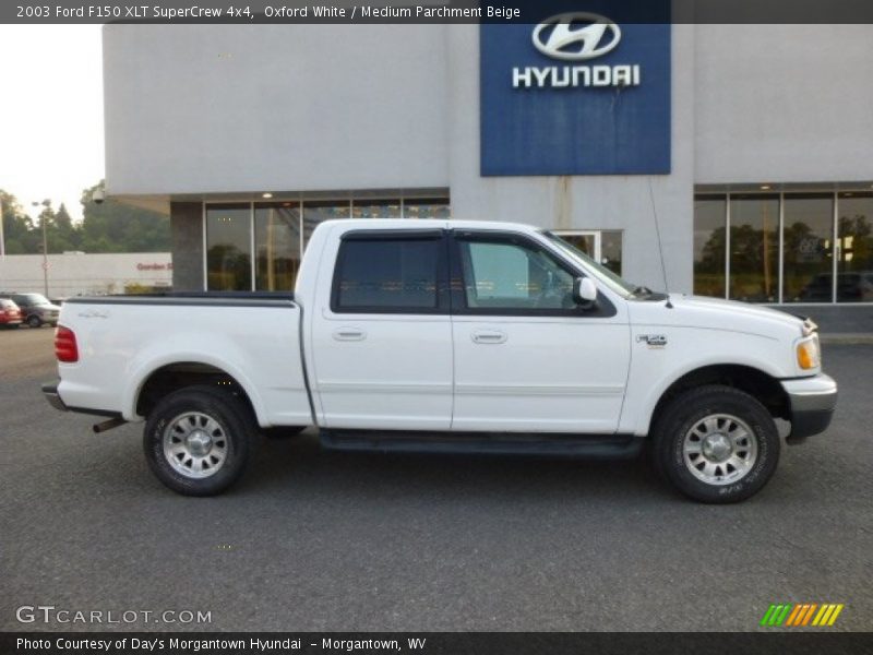Oxford White / Medium Parchment Beige 2003 Ford F150 XLT SuperCrew 4x4