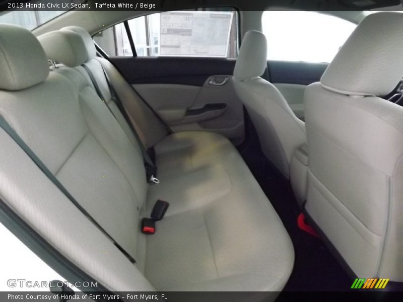 Taffeta White / Beige 2013 Honda Civic LX Sedan