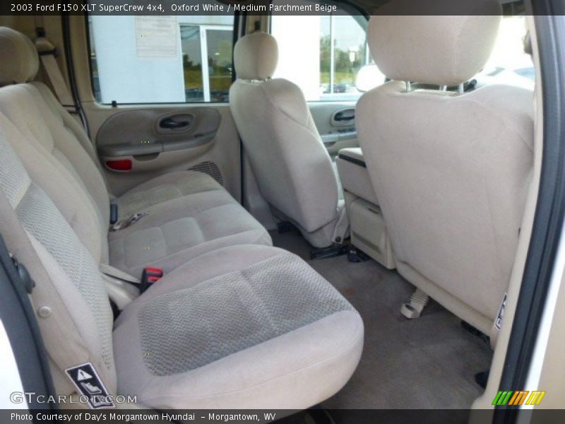 Oxford White / Medium Parchment Beige 2003 Ford F150 XLT SuperCrew 4x4