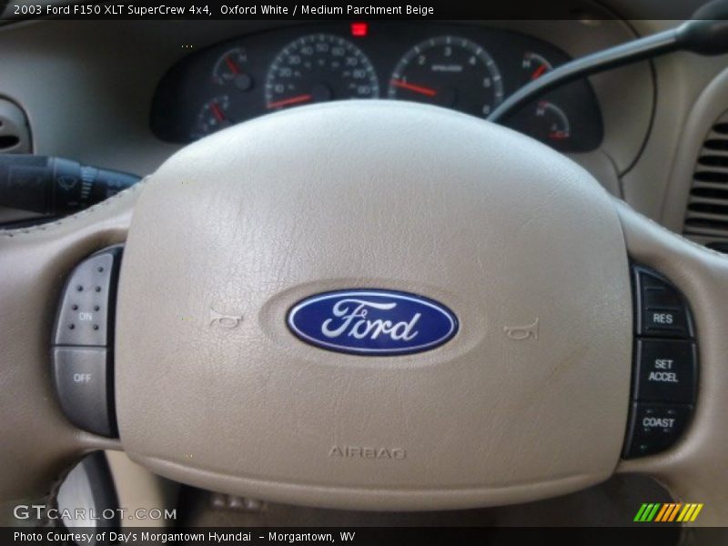Oxford White / Medium Parchment Beige 2003 Ford F150 XLT SuperCrew 4x4