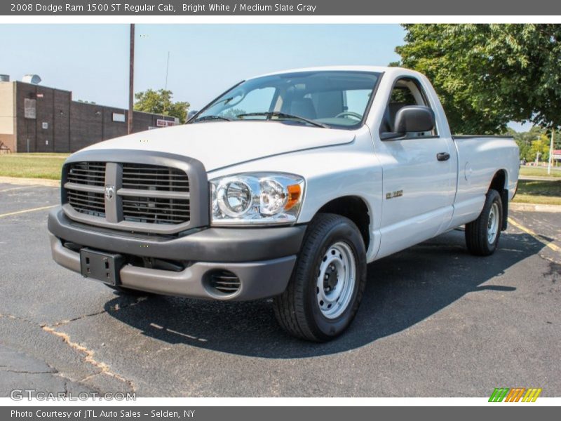Bright White / Medium Slate Gray 2008 Dodge Ram 1500 ST Regular Cab