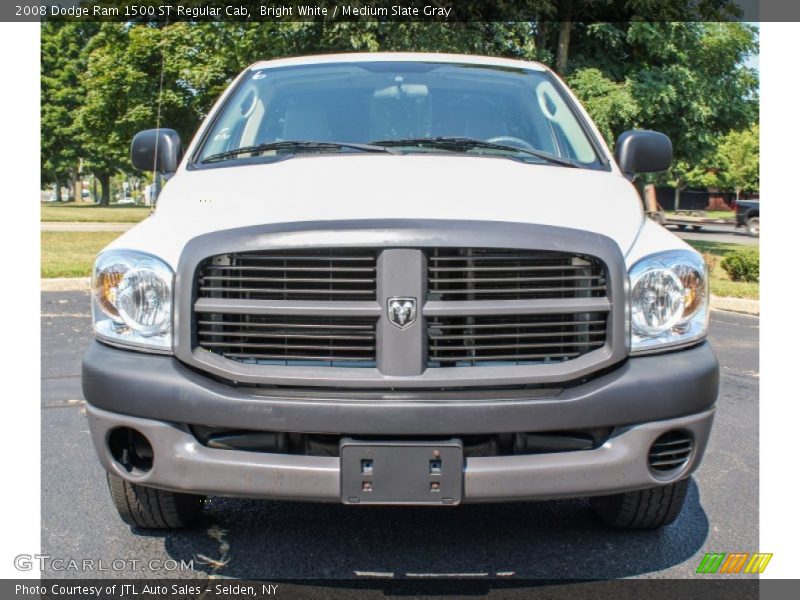 Bright White / Medium Slate Gray 2008 Dodge Ram 1500 ST Regular Cab