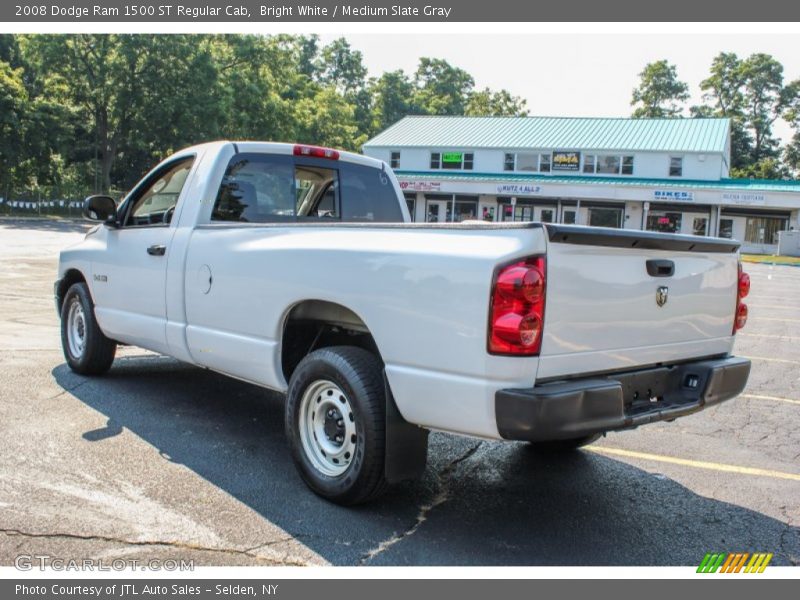 Bright White / Medium Slate Gray 2008 Dodge Ram 1500 ST Regular Cab