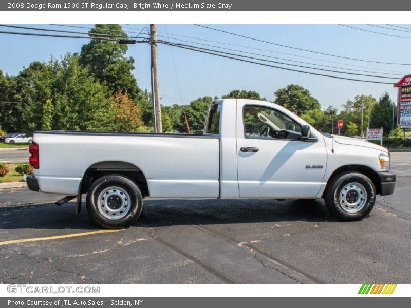 Bright White / Medium Slate Gray 2008 Dodge Ram 1500 ST Regular Cab