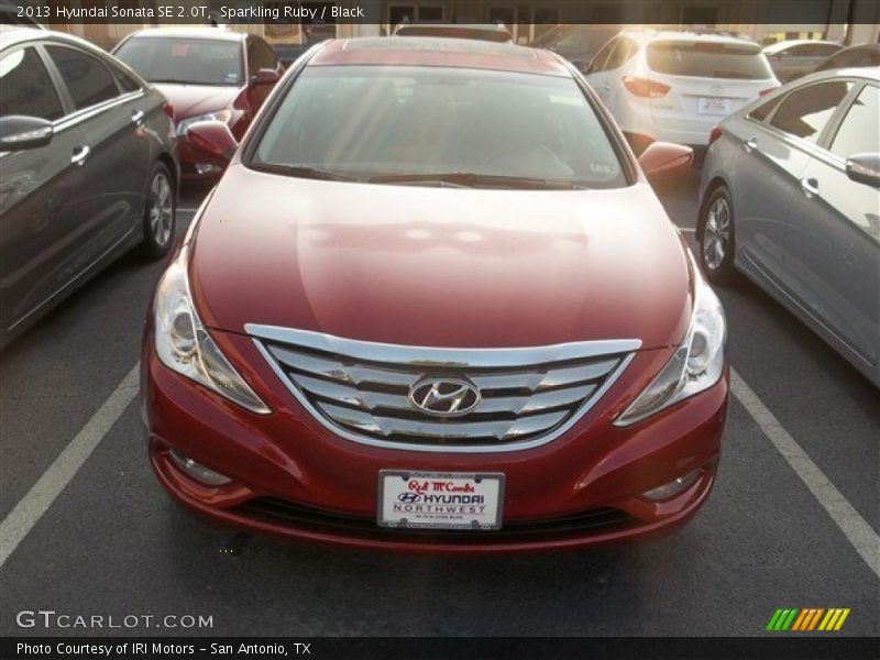 Sparkling Ruby / Black 2013 Hyundai Sonata SE 2.0T