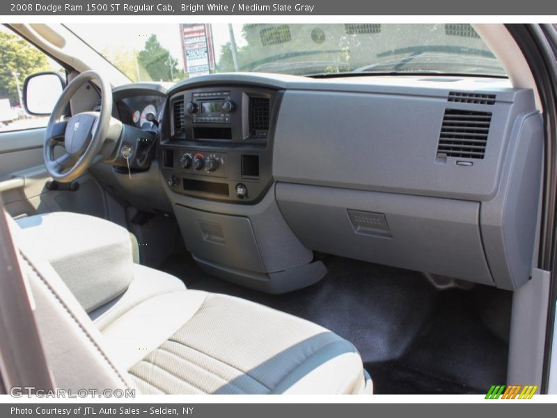 Bright White / Medium Slate Gray 2008 Dodge Ram 1500 ST Regular Cab